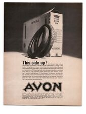 Vintage Avon Motorcycle Tires Ad - This Side Up - 1960s Collectible picture