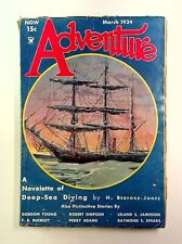 Adventure Pulp/Magazine Mar 1934 Vol. 88 #3 GD/VG 3.0 Low Grade picture