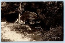 Maquoketa Iowa IA Postcard RPPC Photo Burts Cave Cundill Children 1909 Antique picture