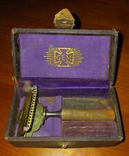 Antique 1912 GEM CUTLERY New York DAMASKEENE Boxed Safety Razor Rare With Box picture