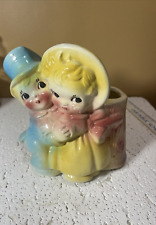 Vintage Mid Century Planter Vase Hugging Couple Shawnee  picture