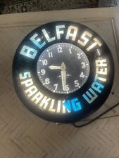 GLO-DIAL NEON CLOCK - VINTAGE, BELFAST SPARKLING WATER - VERY RARE 22” picture
