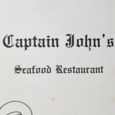 1980s Captain John's Seafood Restaurant Menu Cob Island Maryland Michelob Beer picture