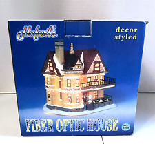 Vintage Hoferts Fiber Optic Ceramic Victorian House 6404 DYN-2001 w/Original Box picture