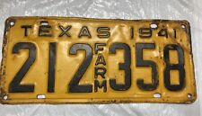 1941 Texas Farm license plate  picture