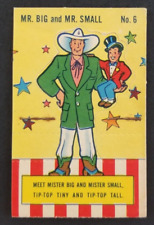 Mr. Big and Mr. Small Circus 1954 Tip Top Bread Card #6 (EX) picture