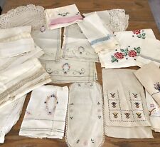 Large Lot of Vintage Linens, Tea Towels, Napkins, Table Runners picture