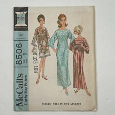 1960s McCalls UNCUT Sewing Pattern 8506 Misses Robe in Two Lengths Size 12 picture