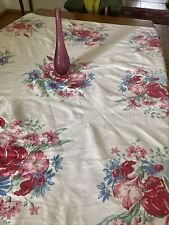 vintage 50s Summer  floral tablecloth, St Regis, size 50 x 50 picture