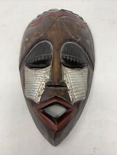 Handcrafted African Wood Carved Tribal Wallhanging Art Mask picture