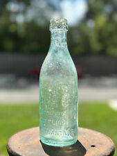Vintage ROOT Coca Cola Soda Bottle Atlanta GA straight side aqua blue glass picture