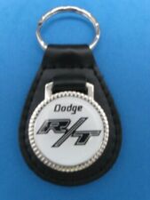 Vintage Dodge RT R/T genuine grain leather keyring key fob keychain - Old stock picture