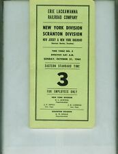 ERIE-LACKAWANNA R.R. ETT TIMETABLE NEW YORK & SCRANTON DIVS. #3 10-31-1965. picture