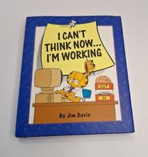 Vintag Garfield Mini Book I Can't Think Now I'm Working Hardcover Andrew McMeel  picture