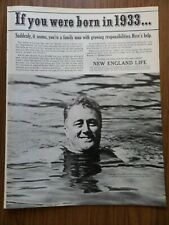 1961 New England Life Insurance Ad Born in 1933? Roosevelt @ Warm Springs GA picture