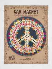 Natural Life Multi Color Peace Sign Car Magnet picture