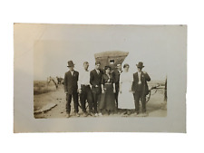 PostCard RPPC Photo 1907 Hats Pretty Women Men Dress Horse Drawn Buggy Saddle picture