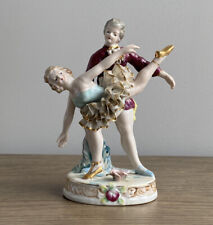 French Ballerina Figurine Bone China Lace Tutu Hand Painted VTG Porcelain UCAGO? picture