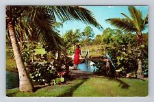 Naples FL-Florida, Caribbean Gardens, Winding Trails, Vintage c1961 Postcard picture