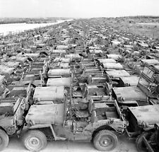 WW2 WWII Photo World War Two / US Army Jeep Graveyard on Okinawa Post War picture