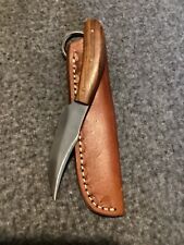 7” Full Tang Skinning Knife and Handmade Custom Leather Sheath. picture
