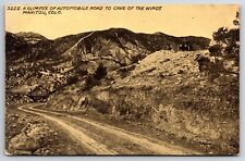 Automobile Rd To Cave Of The Winds Manitou Colorado CO Vintage Postcard picture