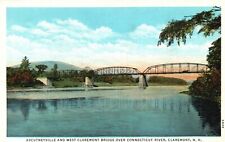 Postcard NH Claremont Ascutneyville & West Claremont Bridge Vintage PC a8702 picture