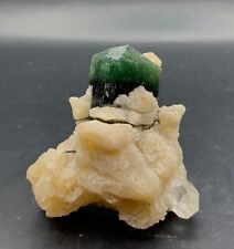 180 ct of Natural stunning terminated green tourmaline metrix combine with topaz picture