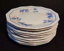 Rosenthal Selb US Zone 1945-1949 Maria Blue Flowers Bread Butter Plates Set of 9 picture