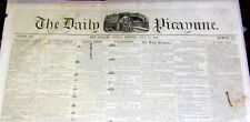 1849 New Orleans Picayune newspaper DEATH OF DOLLEY MADISON wife o JAMES MADISON picture