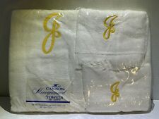 Vintage Cannon Towel Set New In Package Monogram J picture