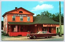 Arcade Attica Railroad Depot Ticket Office Chrysler 300 1967 Postcard picture