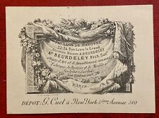 Alfred Emmanuel Beurdeley Gilbert Cuel Antique 1893 Advertising Trade  Card picture