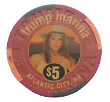 Trump Marina $5 Casino Chip High Steaks with Melania Trump  Rare & Obsolete picture