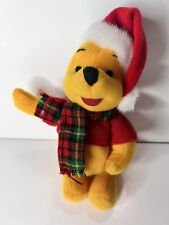 Vintage Disney Winnie the Pooh Santa Bear Plaid Scarf Christmas 7
