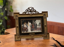 Stunning Antique French Gilt Bronze and Fabric Frame with Merchant of Venice Art picture