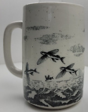 Swordfish Flying Fish Sea Stoneware Pottery glaze Tall 14 oz mug picture