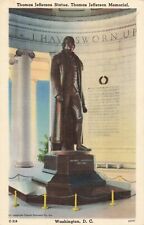 Washington DC, Thomas Jefferson Memorial Statue, Vintage Postcard picture
