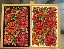 Vtg Congress Flowers Playing Cards  Flower Power 60s 70s picture