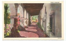 Mission San Juan Capistrano California CA Postcard Front Corridor picture