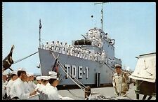 Postcard Chrome US Naval Training Center San Diego CA USS Recruit TDE-1 picture