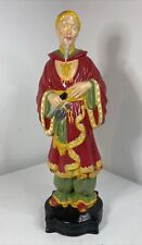 Vintage / Antique Ceramic Holland Mold Asian Emperor Immortal Statue 15.5