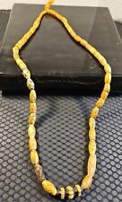 Antique Yellow Venetian French African Trade Beads Necklace picture