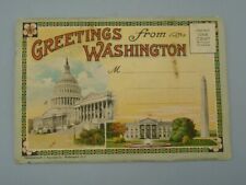 Vintage Greetings from Washington DC Souvenir Fold Out Area Illustrations Card picture