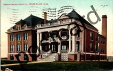 1910 PRESBYTERIAN HOSPITAL, Waterloo, Iowa,  postcard jj256 picture