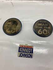 1960 JOHN F KENNEDY JFK campaign pin pinback button 35th political president picture