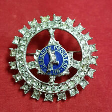 Vintage Canadian Progress Club Brooch. Rhinestone Covered. Intact. Approx. 1.6