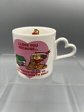 Garfield The Cat Ceramic Coffee Cup  “You Keep Your Mouth Shut”  Vintage 1978 picture