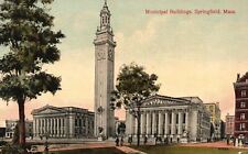 Vintage Postcard 1910's Municipal Buildings Springfield Massachusetts picture