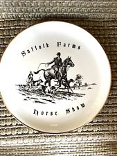 Vintage Delano Studios Equestrian Horse Show Plate Suffolk Farms 7